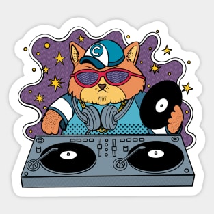 DJ Cat Sticker